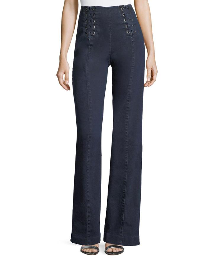 Te Amo Lace-up Boot-cut Jeans