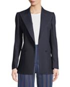 Leamington Pindot Wool Single-button Jacket