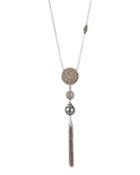Diamond & Pearl Tassel Necklace