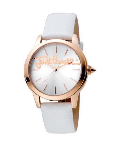 36mm Logo Watch W/ Leather