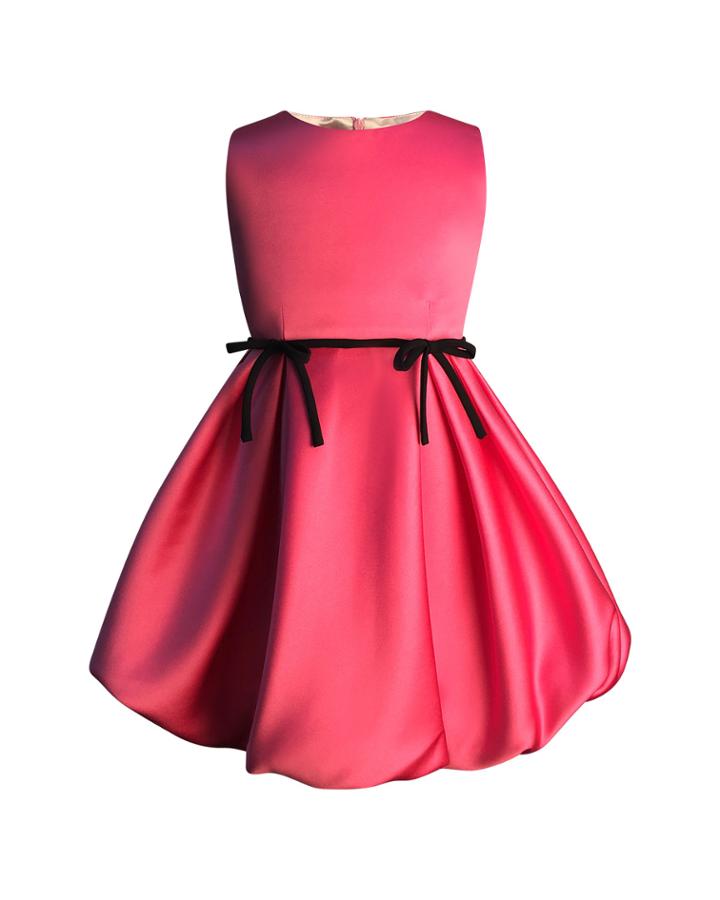 Girl's Sleeveless Satin Dress,