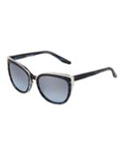 Winette Cat-eye Sunglasses, Midnight