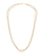 14k Tricolor Gold Triple-strand Necklace