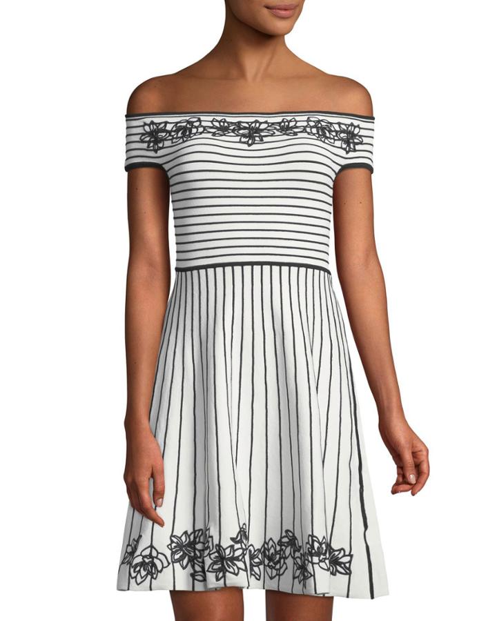 Becca Off-the-shoulder Fit-&-flare Dress