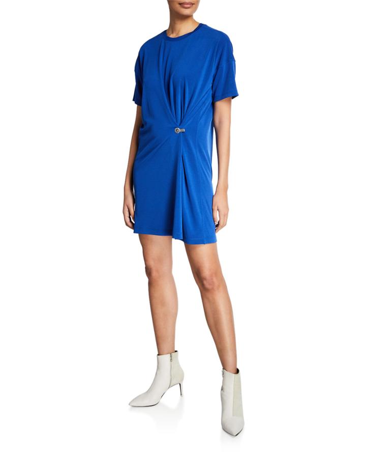 Mitchell Hook-front Crewneck Tee Dress