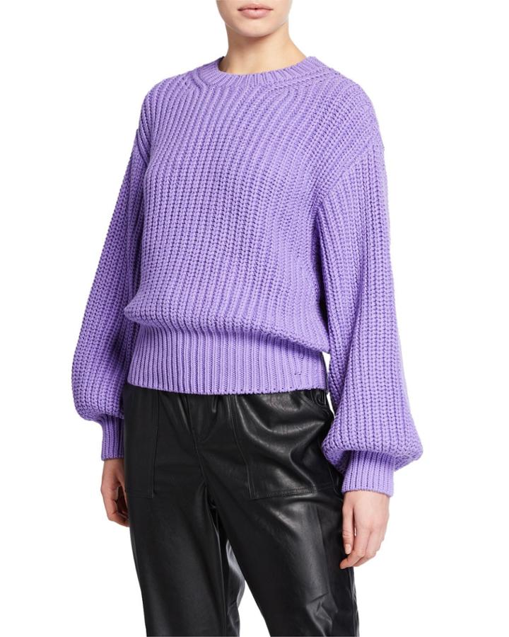 Knit Balloon-sleeve