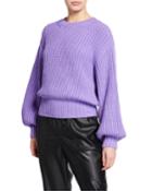 Knit Balloon-sleeve