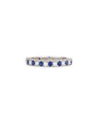 18k Sapphire/diamond Band Ring