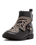 Karina Leather Boot, Black, Toddler/youth