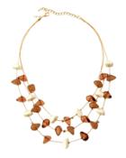 Triple-strand Beaded Necklace, Natural
