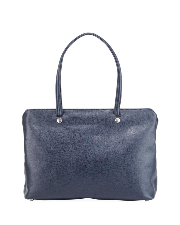 Le Foulonne Medium Leather Shoulder Tote Bag