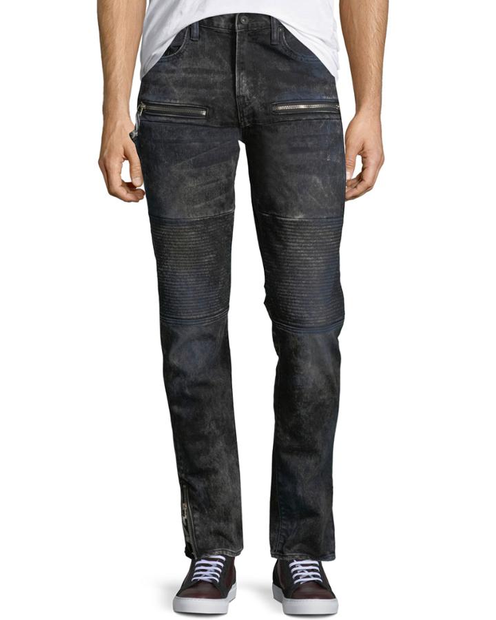 Distressed Stretch-denim