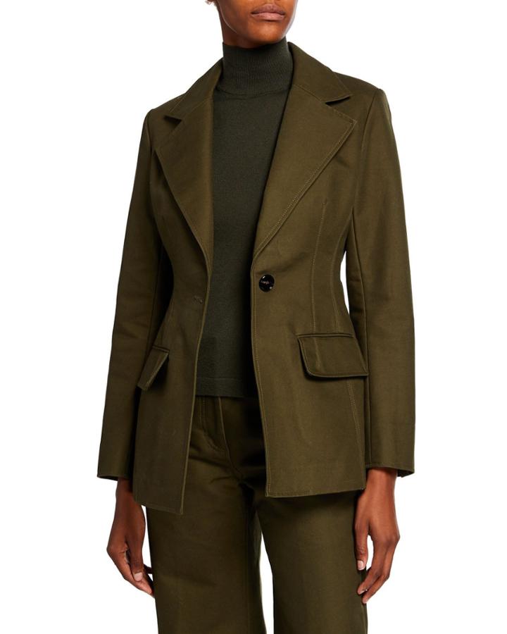 One-button Fitted Blazer