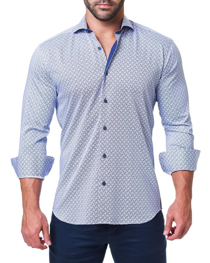 Men's Einstein Illusion Blue Shaped-fit
