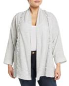 Kendall Striped Fringe-trim Jacket,