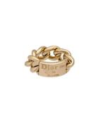 18k Yellow Gold Gourmette Chain Ring,