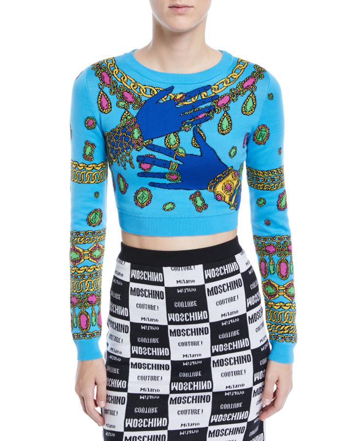 Hand-jacquard Crop
