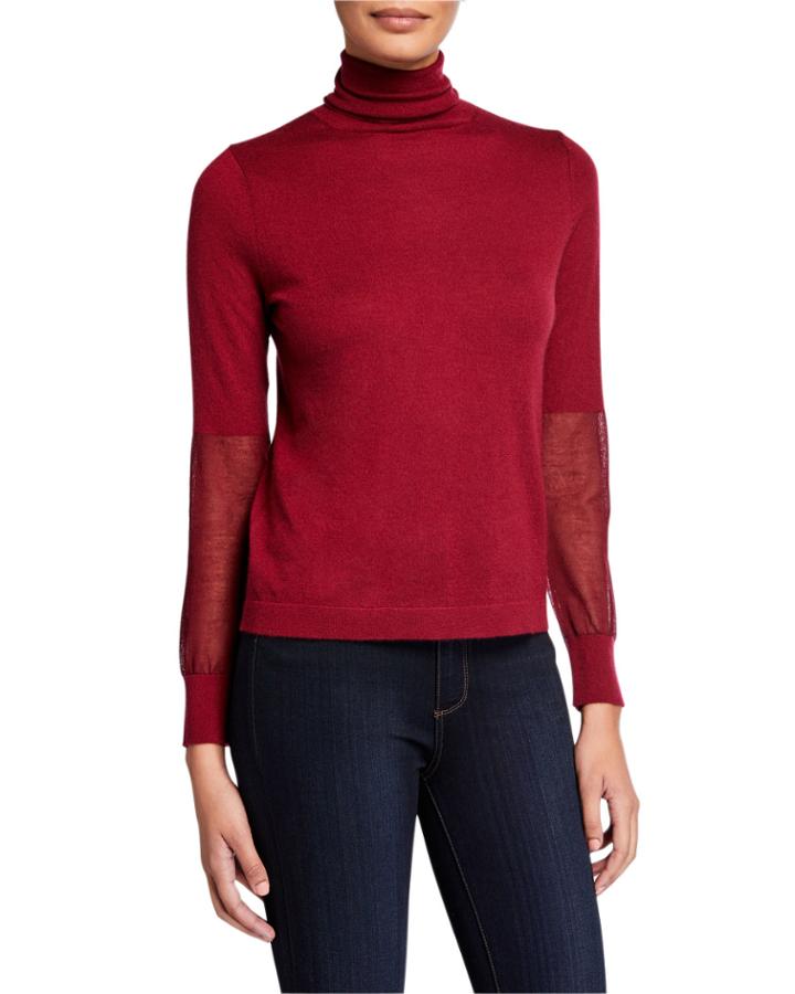 Superfine Cashmere Turtleneck Sweater With