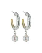 Spell Small Tapered Hoops W/ Freshwater Pearl Drops