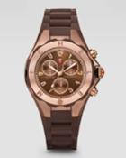 Gold Tahitian Large Jelly Bean Watch, Brown/rose