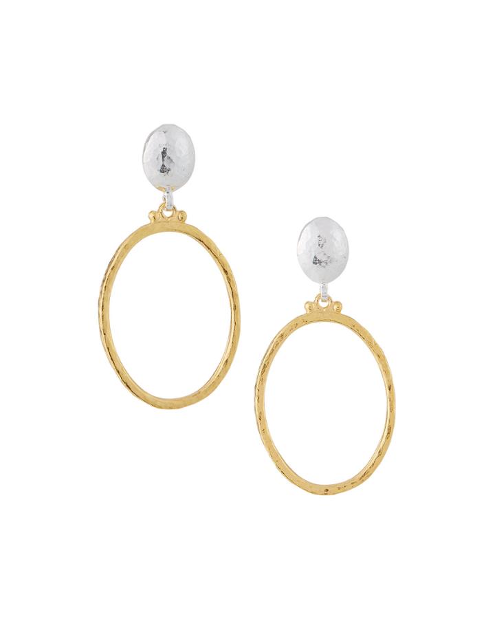 Hoopla Round Drop Earrings
