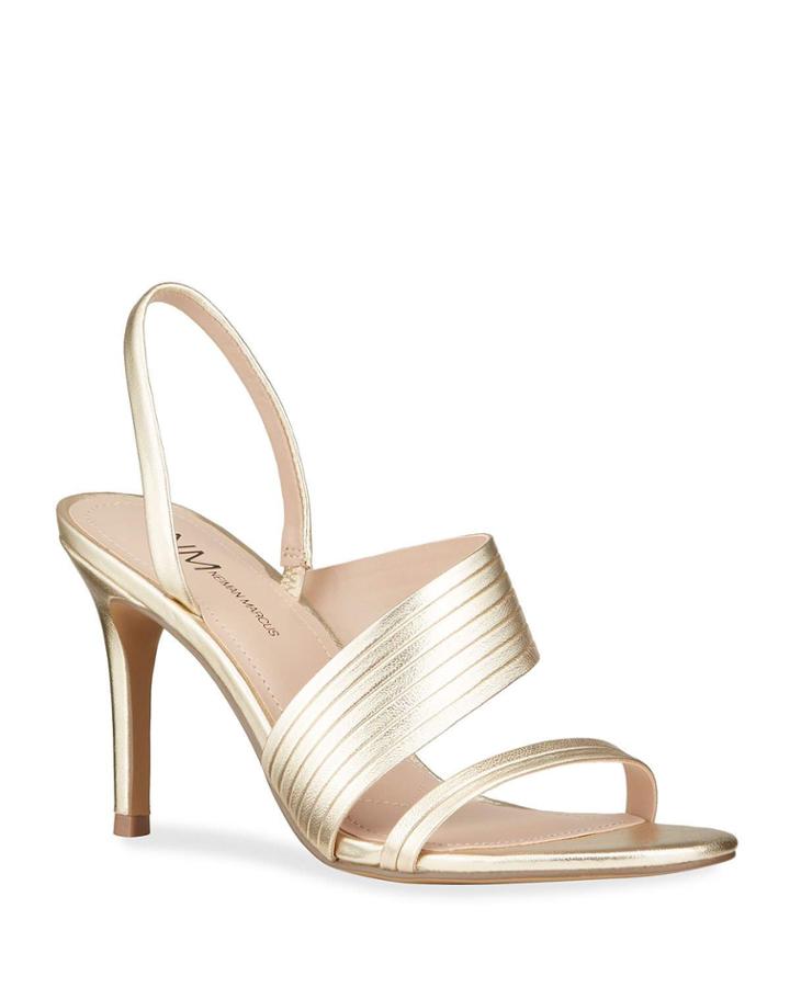 Helen Metallic Leather Evening
