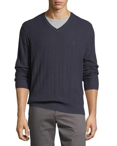 Donegal Herringbone Long-sleeve Top