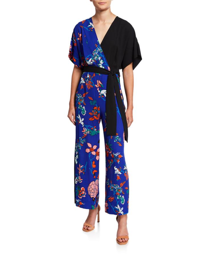 Karissa Floral Contrast Jumpsuit