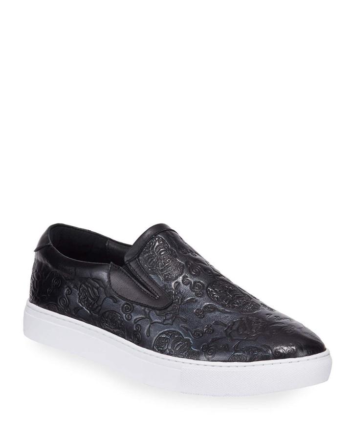 Braxton Embossed Leather Slip-on