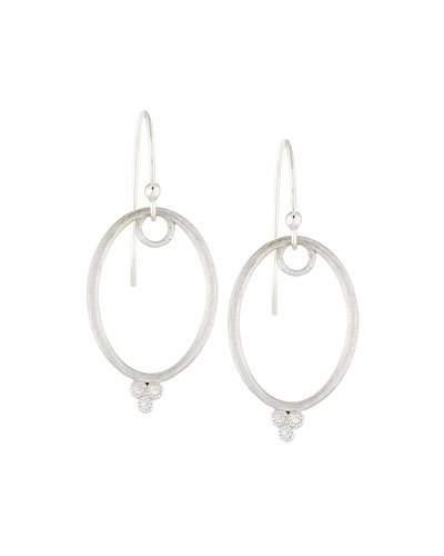 Provence 18k Oval Diamond Dangle & Drop Earrings