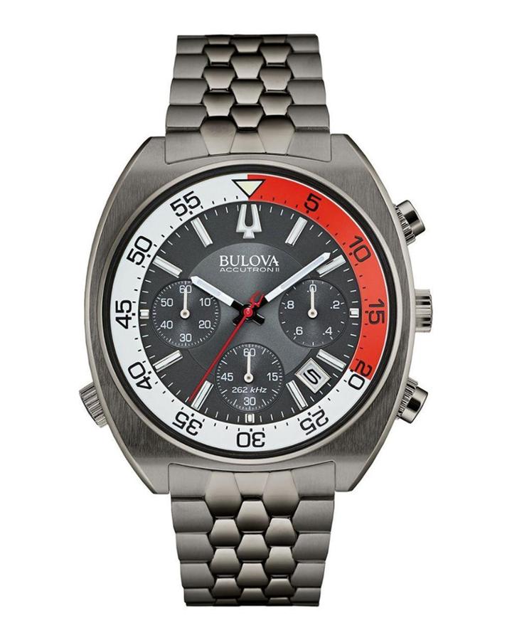 44mm Men's Chronograph Bracelet Watch, Gray