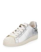 Crack Metallic Lace-up Sneaker,