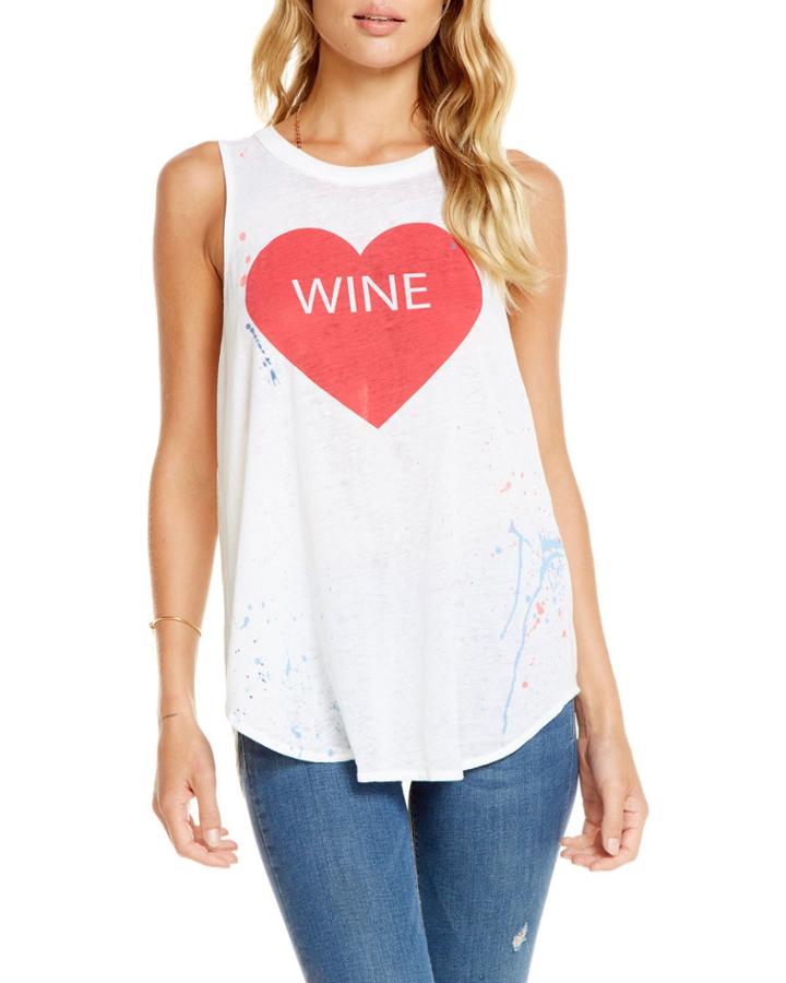 Heart Wine Paint-splatter Tank