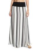 Striped Chiffon Palazzo Coverup