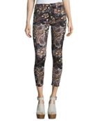 The Ankle Skinny Underground Paisley-print Jeans,