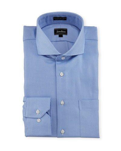 Classic-fit Regular-finish Textured Dress Shirt,