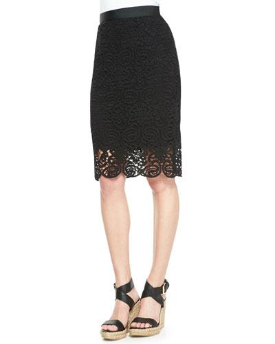 Scarlett Swirly-lace Pencil