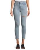 Distressed High-rise Ankle