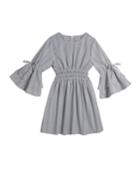 Brielle Multi-stripe Long-sleeve Dress,
