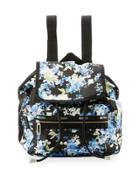 Mini Voyager Flap-top Backpack, Black Pattern