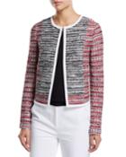 Amelia Knit Tweed Jacket With Contrast Binding