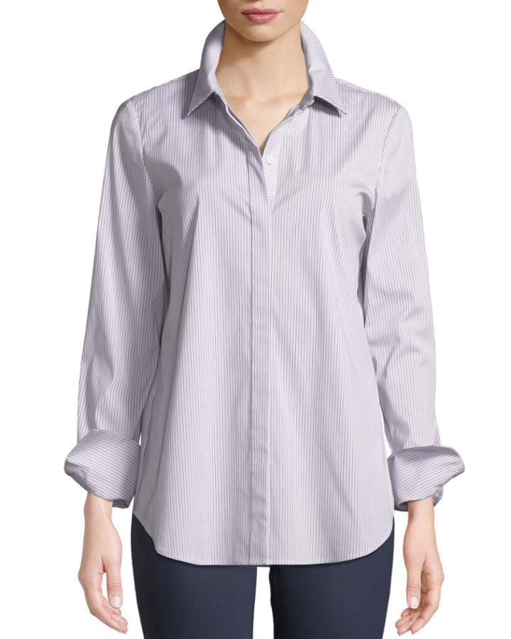 Scottie Button-front Long-sleeve Coy