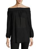 Off-the-shoulder Cotton Dress