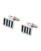 Rectangular Sodalite & Mother-of-pearl Striped Cuff