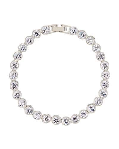 Bezel-set Crystal Tennis Bracelet,