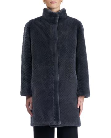 Stand-collar Beaver Fur Coat