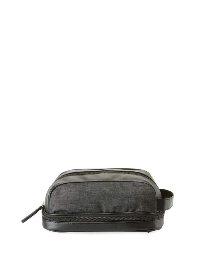 Men's Chambray Zip Travel Toiletry Case