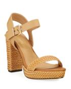 Leah Woven Leather Platform