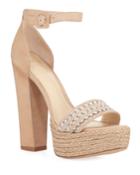 Alice Leather Platform Espadrille