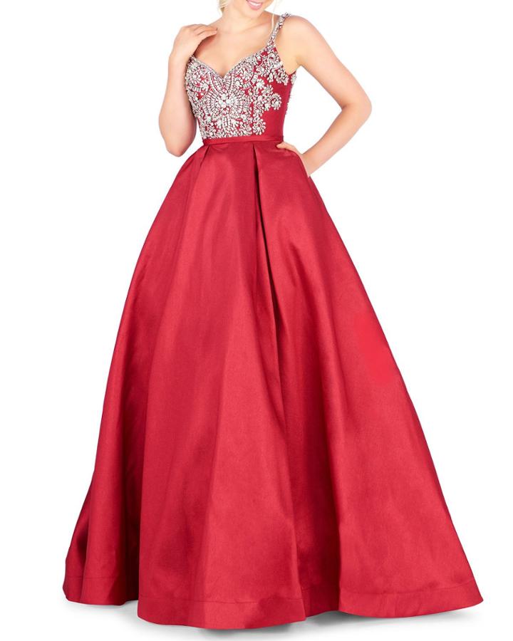 Sweetheart-neck Beaded Ball Gown